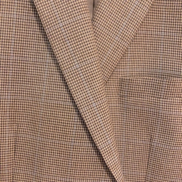 Izod Men’s Tan Checked Sport Coat 44R - Picture 2 of 11
